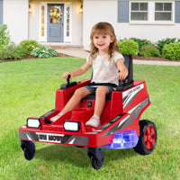 12V Ride on Lawn Mower for Kids with Dual Control Sticks and LED Lights