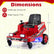 12V Ride on Lawn Mower for Kids with Dual Control Sticks and LED Lights