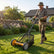 14 Inch Push Lawn Mower with 5 Steel Blades and Grass Catcher Bag