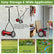 14 Inch Push Lawn Mower with 5 Steel Blades and Grass Catcher Bag
