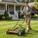 18 Inch Push Reel Lawn Mower 4-Position Adjustable with Removable Grass Catcher
