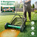 18 Inch Push Reel Lawn Mower 4-Position Adjustable with Removable Grass Catcher