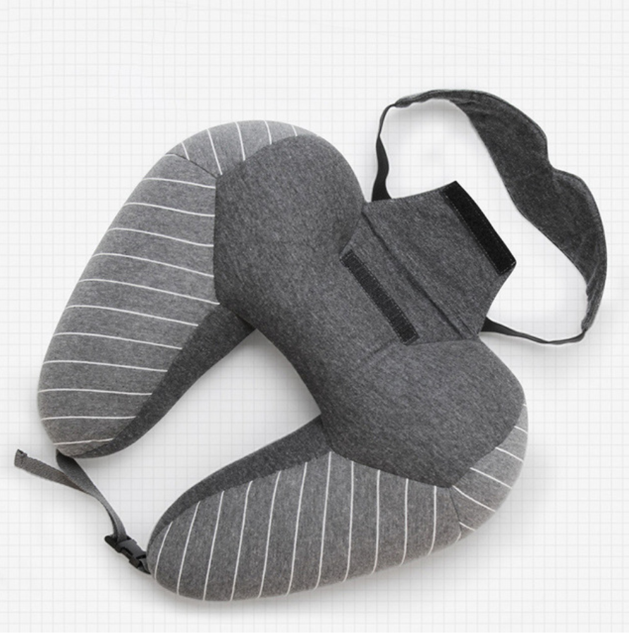 U-Shaped Foam Travel Pillow with Lumbar Support