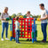 Jumbo 4-in-a-Row Game Set 3.5ft Tall Outdoor Lawn Game