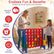 Jumbo 4-in-a-Row Game Set 3.5ft Tall Outdoor Lawn Game