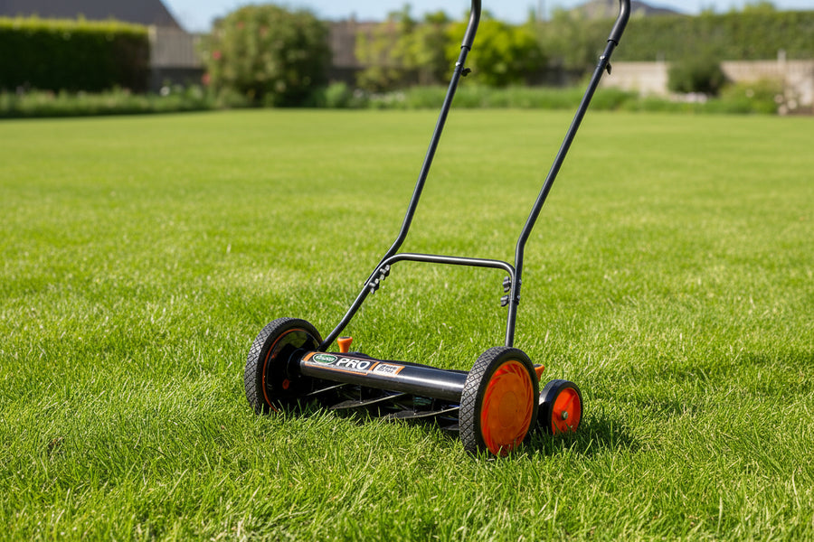 Transform Your Lawn with the Scotts 18-Inch 7-Blade Manual Reel Mower and Grass Catcher Combo